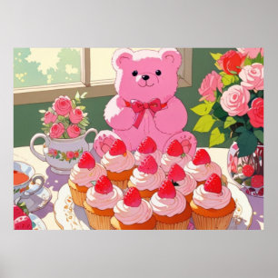 Niedliches rosa Poster