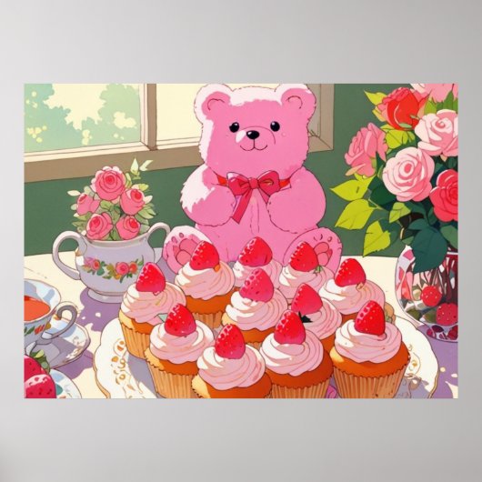 Niedliches rosa Poster (Vorne)
