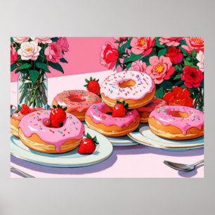 Niedliches rosa Poster