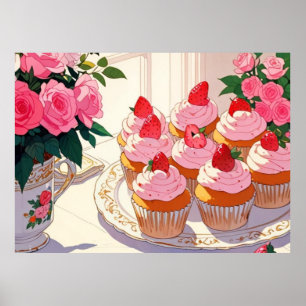 Niedliches rosa Poster