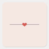 Niedliches Rosa Quadratischer Aufkleber (Vorderseite)