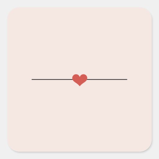 Niedliches Rosa Quadratischer Aufkleber (Vorderseite)