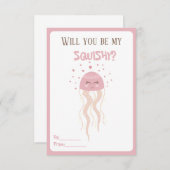 Niedliches Rosa-Quallen-Herz-Valentine-Klassenzimm (Vorne/Hinten)