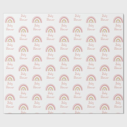 Niedliches rosa Rainbow-Muster Geschenkpapier (Flach)