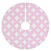 Niedliches rosa Retro Geometrie Mitteles Mod-Muste Polyester Weihnachtsbaumdecke (Vorderseite)