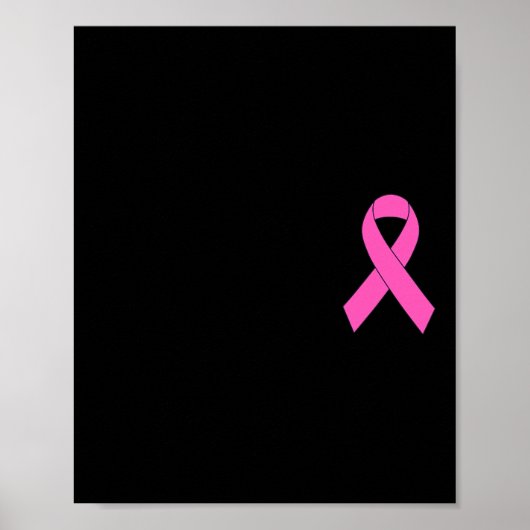 Niedliches Rosa Ribbon Brustkrebs Bewusstsein Frau Poster (Vorne)
