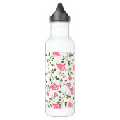 Niedliches rosa Rosenmuster Trinkflasche (Links)