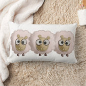 Niedliches rosa Schaf-Imitat geglaubtes Druckbild Lendenkissen (Decke)