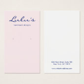 Niedliches rosa Schmuckstück Ohrring Display (Vorne & Hinten)