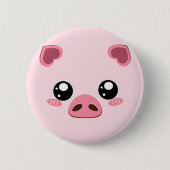 Niedliches rosa Schwein bage Button (Vorderseite)