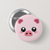 Niedliches rosa Schwein bage Button (Vorne & Hinten)