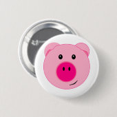 Niedliches rosa Schwein Button (Vorne & Hinten)