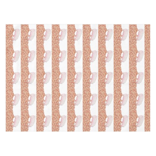 Niedliches rosa Schwein im Muck Funny Wasserfarbe  Tischdecke (Vorderseite (Horizontal))