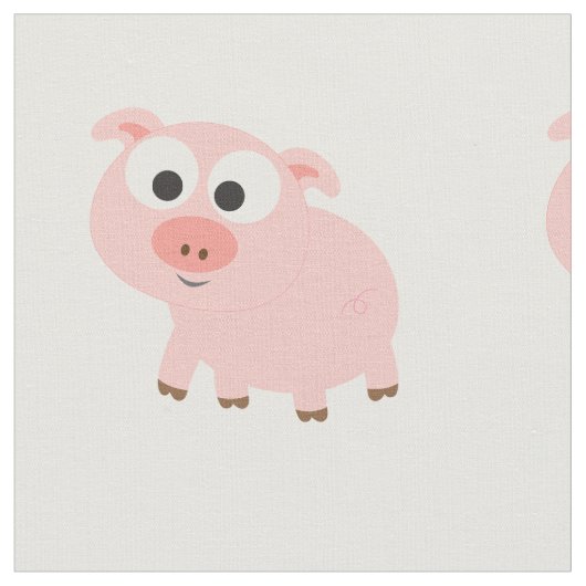 Niedliches rosa Schwein Stoff (Nahaufnahme)