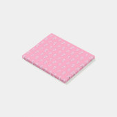 Niedliches rosa Schweinmuster Post-it Klebezettel (angewinkelt)