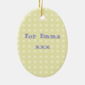 Niedliches rosa Seepferd Keramikornament (Hinten)