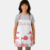 Niedliches rosa Seepferd und Freunde Schürze (Insitu)