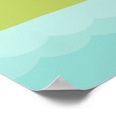 Niedliches rosa Segelboot und Leuchtturm Poster (Ecke)