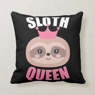 Niedliches rosa Sloth-Königin-Kissen-Kissen Kissen
