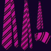 Niedliches rosa Streifen Muster Krawatte