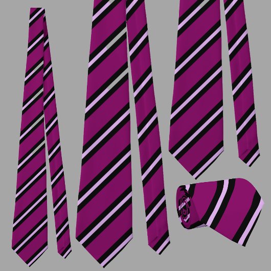 Niedliches rosa Streifen Muster Krawatte