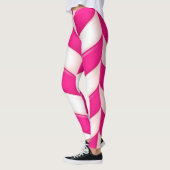 Niedliches rosa süßes Zuckerstange-Muster Leggings (Links)