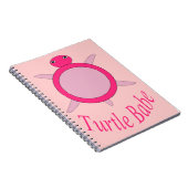 Niedliches rosa Turtle Babe Notebook Notizblock (Rechte Seite)