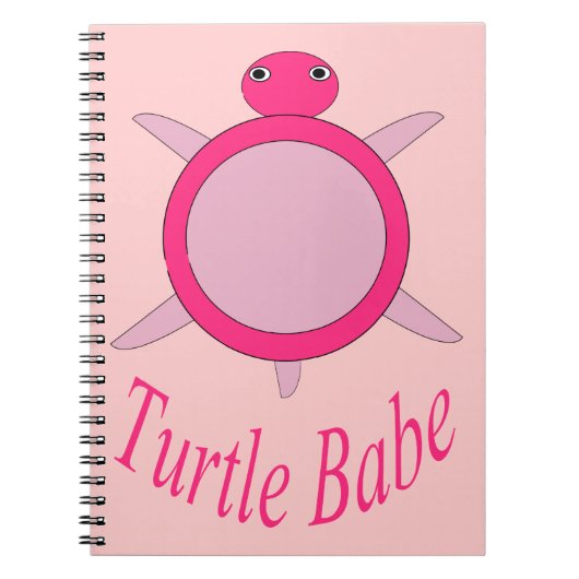 Niedliches rosa Turtle Babe Notebook Notizblock (Vorderseite)