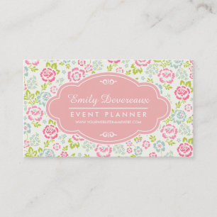 Niedliches rosa u. blaues Girly mit Visitenkarte