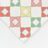 Niedliches rosa und blau geometrische Printwerbung Fleecedecke (Ecke)