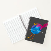 Niedliches Rosa und Blaue Vogelart Notizblock (Innenseite)