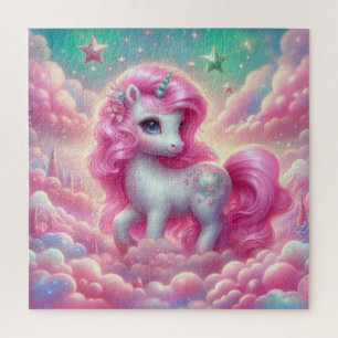 Niedliches Rosa und blaues Einhorn Puzzle