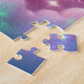 Niedliches Rosa und blaues Einhorn Puzzle (Seite)