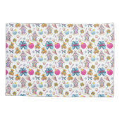 Niedliches Rosa und blaues Weihnachtslied Kissenbezug (Rückseite-Links)