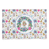 Niedliches Rosa und blaues Weihnachtslied Kissenbezug (Vorderseite-Rechts)