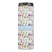 Niedliches Rosa und blaues Weihnachtslied Thermosbecher (Rückseite)