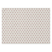 Niedliches rosa und cremefarbenes Kakao-Muster Tischdecke (Vorderseite (Horizontal))