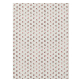 Niedliches rosa und cremefarbenes Kakao-Muster Tischdecke