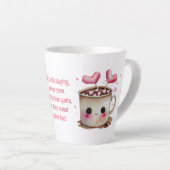 Niedliches Rosa und cremefarbenes Wasser - Kakao L Milchtasse (Rechte Ecke)