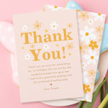 Niedliches Rosa und gelbe Daisy Birthday Girl Dankeskarte<br><div class="desc">Diese reizvolle Karte ist der perfekte Weg, um Wertschätzung nach einem Frühjahrstag inspiriert Geburtstag zu vermitteln, und das Beste daran ist, dass sie individuell angepasst werden kann, um jede Karte einzigartig zu machen. Mit einer skurrilen Kombination aus rosa und gelben Gängen verziert, verkörpert diese Dankeschön-Karte die fröhliche Essenz des Frühlings....</div>