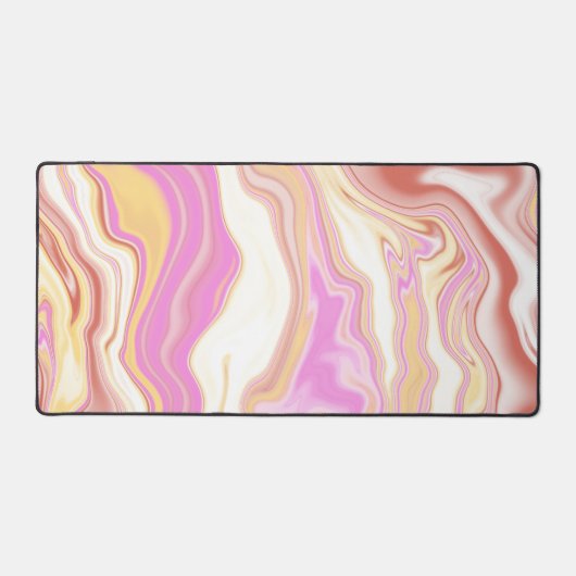 Niedliches rosa und gelbes Muster Schreibtischunterlage (Vorderseite)