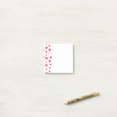 Niedliches rosa und grünes Herz-Kreislauf-Muster Post-it Klebezettel (Auf Schreibtisch)