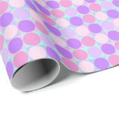 Niedliches rosa und Lila geometrisches Muster Geschenkpapier (Rolleneckpunkt)