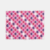 Niedliches Rosa und Lila Herz Romantisches Muster Fleecedecke (Vorderseite (Horizontal))