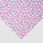 Niedliches rosa und Lila Ostereier Muster Seidenpapier (Ausschnitt)