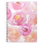 Niedliches Rosa- und Orange-Blume-Notebook Notizblock (Vorderseite)