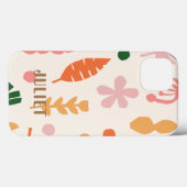 Niedliches Rosa und orangefarbene Blüten Personali Case-Mate iPhone Hülle (Rückseite (Horizontal))