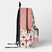 Niedliches Rosa- und Rot-Pilzmuster Bedruckter Rucksack (Links)