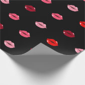 niedliches rosa und rote Lippen Geschenkpapier (Ecke)