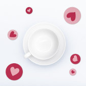 Niedliches Rosa und Rotes Herz Doodles Confetti Konfetti